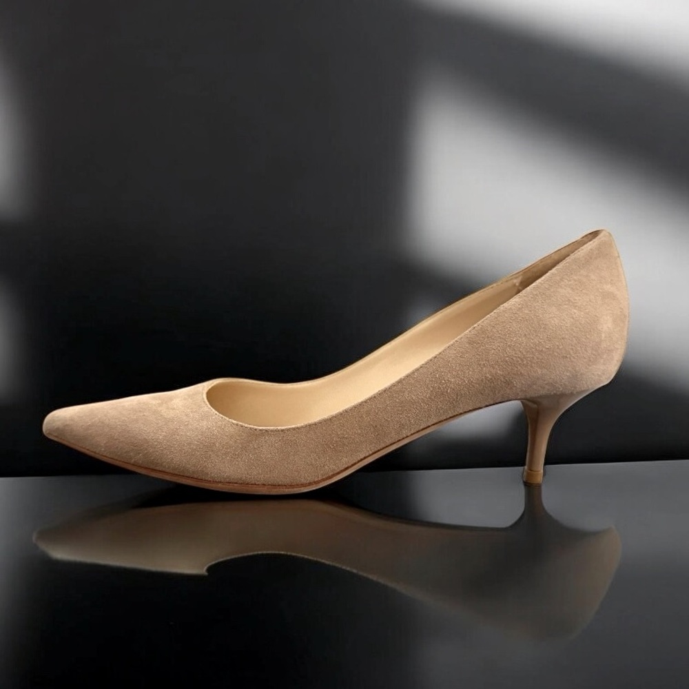 Jimmy Choo Tan Suede Pointed Pumps 36.5